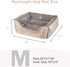 JOEJOY Rectangle Dog Bed, Large Medium Small Dogs, Machine Washable Sleeping Sofa Bed, Non-Slip Bottom, Soft Durable