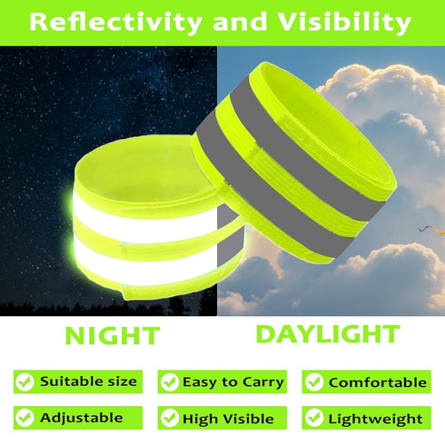 6 Pack Reflective Bands for Strollers High Visibility Elastic Reflective Gear Safety Reflectors Stroller Identifier
