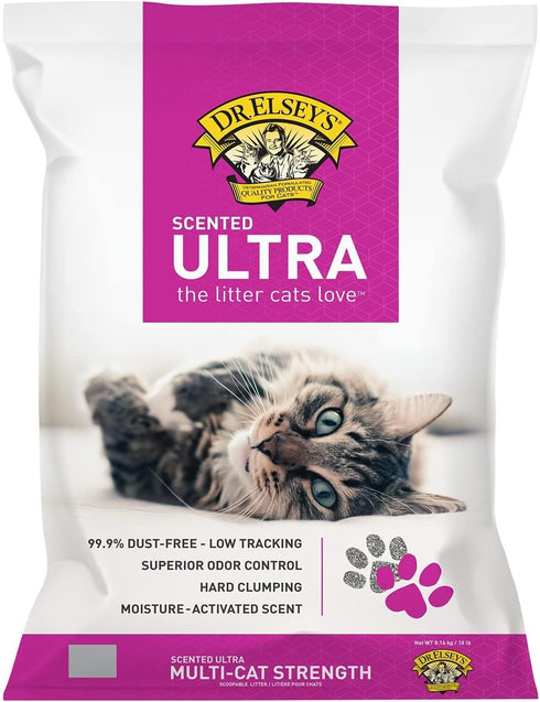 Precious Cat Elsey's Ultra Scented Cat Litter, 18 Lb/8.16 Kg (Pack May Vary)