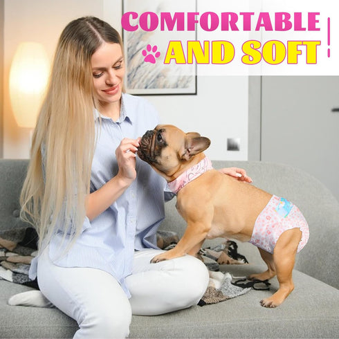 40 Count XPCARE Disposable Female Dog Diapers, Super Absorbent, Leak Proof, Dog Diapers,Dog Period Diaper Female