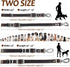 Leather Short Dog Leash, Adjustable Length, Extra Thick Genuine Heavy-Duty Handmade with Extension Function (Width: