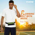 WHIPPY Slim Running Belt Fanny Pack for Women Men, Elastic Runners Belt Waist Pouch Chest Bag Phone Holder Waist Pack