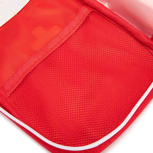 First Aid Bag Tote - Empty Small First Aid Kit Bag for Outdoor Travel, Rescue Pouch, First Responder Medicine Bag (Red