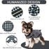 Dog Surgery Suit - Black Plaid Onesie for Female & Male Dog Spay/Neuter Recovery, Medium