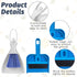 PINVNBY Mini Dustpan and Brush Set, Cage Cleaner for Small Animals, 2 Pack Mini Hand Broom and Dustpan