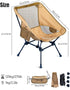 iClimb Ultralight Compact Camping Folding Beach Chair with Anti-Sinking Large Feet and Back Support Webbing (Brown