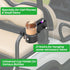 Xoxocos 1/1.25 Golf Cart Armrest with Cup Holder - Universal Fit for EZGO/Club Car/Yamaha Rear Seat, Fits Square Tube