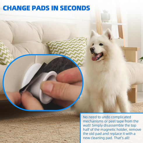 (4-Pack) Potty Training Pad Magnetic Holder Compatible with Any Size of Puppy Pee Pads Perfect for Leg-Lifting Marking