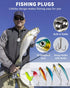 Fishing Lures Kit for Freshwater, Tackle Kit with Spoon Lures, Soft Plastic Worms, Crankbait, Jigs, Fishing Hooks