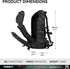 20L Backpack 13" 1050D Commuting Daypack AMHEH Slim Tactical - Laptop Suspended Protection, Heavy Duty Urban Everyday