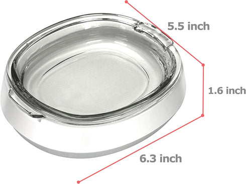 Small Glass Cat Food Bowls, Shallow Water Bowl for Cats, Kitties, and Small Dogs, Transparent Pet Feeding Bowl,