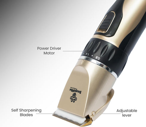Dog Clippers Grooming Kit, Rechargeable Low Noise Shaver Supplies for Small and Large Dogs and Cats