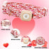 Elegant little tail Airtag Dog Collar, Valentine's Day Adjustable Pet Collar with Airtag Holder for Medium Dogs