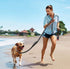 JSXD Heavy Duty Dog Leash - 5 FT Double Handle with Padded Reflective Rope for Small to Large Dogs