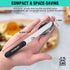 HAUSHOF 4-in-1 Camping Utensils, 2-Pack Detachable Stainless Steel Spoon, Fork, Knife & Bottle Opener for Traveling,