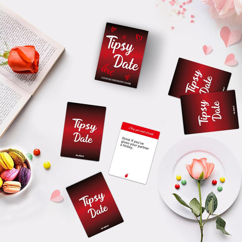 Games,50 Tipsy Date Couples Games for Adults,Drinking Game for Couples,Drinking Card Fun Dares & Questions for Date