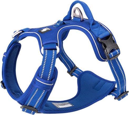 TRUE LOVE Dog Harness No Pull, Adjustable Comfortable Control Step-in Pet Harness in Brilliant Royal Blue Colors