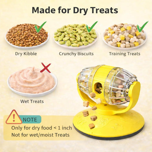 Yomvwavo Cat Treat Feeder, Cat Treat Dispenser Toy for Dry Food, Rotating Barrel Interactive Cat Toys for Indoor Cats