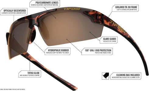 Track Sport Men & Women Sunglasses, Ideal for Baseball, Golf, Running, and Tennis