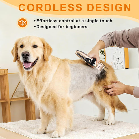 HappyYILIDA Dog Clippers for Grooming, Low Noise, Electric Quiet, Adjustable Clipper Comb for Dog Grooming Kit, cat