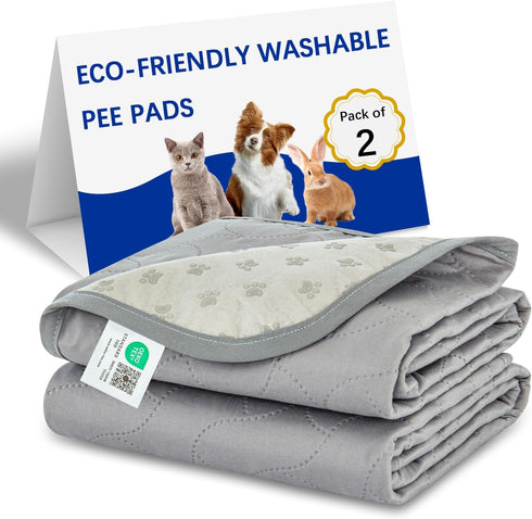 (2Pack) 36''x36'',Ultra Gentle Purr Reusable Dog Pee Pads of Absorbent, Leak-Proof, Machine Washable Pads for Indoor