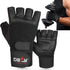 13" DEFY Padded Weight Lifting Gloves with Long Wrist Wrap Genuine Leather Gym Gloves for Power Lifting, Cross