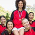 Juvale 1st Place Gold Medals for Kids & Adults - 6-Pack with 15.5 in Red, White & Blue Neck Ribbon