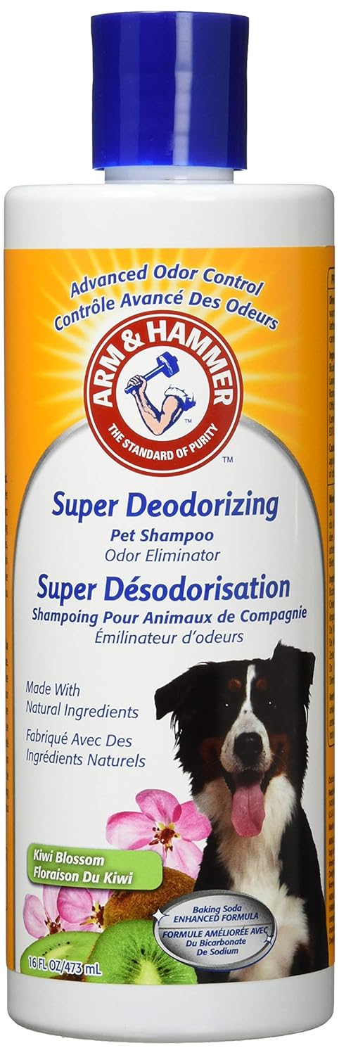 Arm & Hammer for Pets Super Deodorizing Shampoo for Dogs - Best Odor Eliminating Shampoo, 20 Fl Oz (Pack of 2)