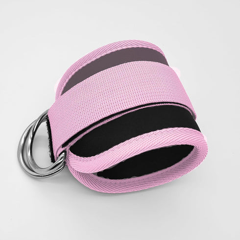 Fitness Ankle Straps for Cable Machines, 2 Pack Adjustable Padded Cuffs for Kickback Glute Workouts, D-Ring Leg Straps