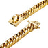 BAOBOTE Gold Chain Dog Collar, 19MM Cuban Link, Chew Proof Heavy Duty for Medium and Large Dogs (28")