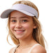 Jastore Kids Sun Visor Hat, Lightweight Cotton Girls Baseball Hat, Boys Adjustable Sports Tennis Golf Visor Cap