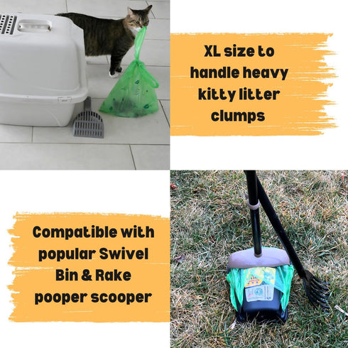 (600 Hammer T-shirt Biodegradable Green Plastic Bag ct.) Small Can Liners Thank You Grocery Shooping Size Doggy Poop