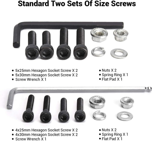 TOBWOLF Mini Bike Rear Pedals, 3.1x1.6 in Aluminium Alloy Folding Pegs, Non-slip Footrests for Folding Mountain Bike
