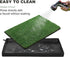 HQ4US 4LEGS (3323) 2 Dog Grass Pad with Foldable Dog Litter Box, Large Liner Base for Balcony, Artficial Grass Pee Pads