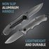 Tactical Pocket Knife for Men, Folding Knife with Glass Breaker and Pocket Clip, Cool Military Camping Gift 6495