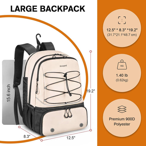 Tennis Bag, Large Tennis Backpack for Women with Ventilated Shoe Compartment and Insulated Pocket
