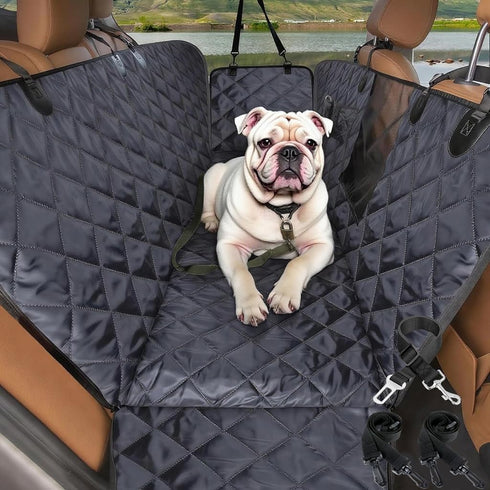 Dog Car Seat Cover for Back Seat | Mesh Window & Safety