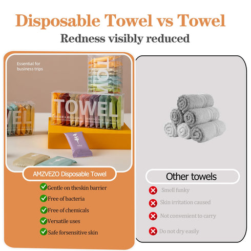(28PCS) Disposable Compressed Towels Tablets,Portable Quick Absorbent large Size Face Wash Cloth,Reusable Cotton Facial