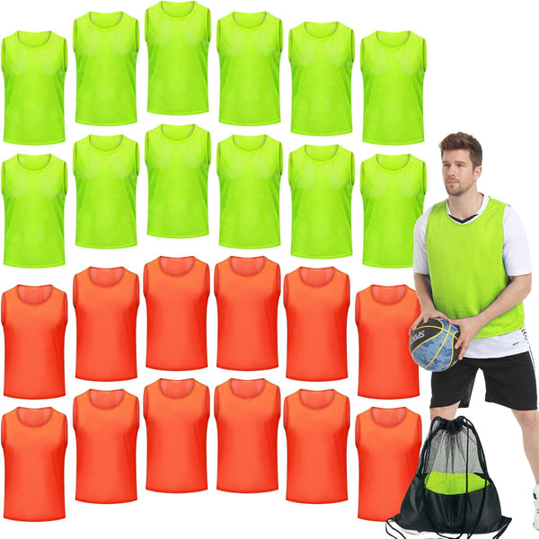 Soccer Pinnies Youth with Numbers Scrimmage Team Practice Vests Pennies Jerseys for