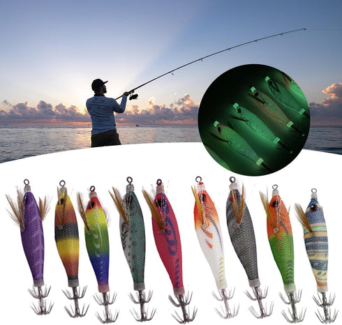 SHYYOULQE Shrimp Fishing Lures Soft Lures Crankbait for Sea Freshwater and Designs Glow