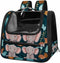 IROLSKDNFH Cute Cartoon Baby Elephants with Leaves on Teal Background Pet Backpack Carrier
