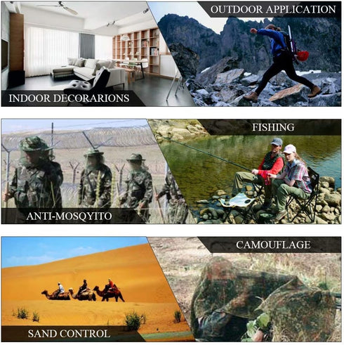 Sniper Veil Netting Camo Scarf, Men Camo Gun Wrap for Hunting, Shooting, Outdoor Activities