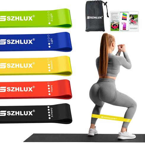 SZHLUX Resistance Bands Set with Carry Bag and Instruction Guide, Versatile for Strength Training and Rehabilitation