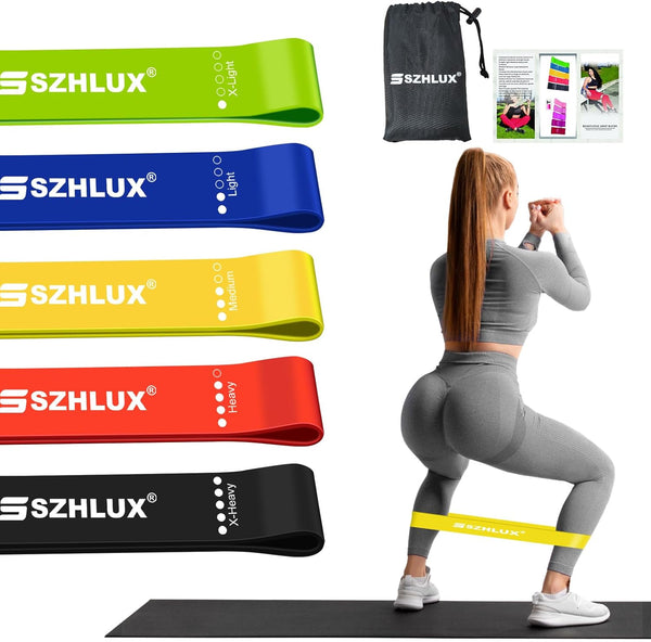 SZHLUX Resistance Bands Set with Carry Bag and Instruction Guide, Versatile for Strength Training and Rehabilitation