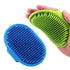 Dog Grooming Brush, Lilpep Pet Shampoo Bath Brush, Soothing Massage Rubber Comb for Long Short Haired Dogs (Blue+Green,