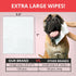 NOVEHA XL Cleansing Wipes with Aloe for Cats and Dogs - 120 Count Extra Large Size Wipes for Facial and Underarms