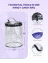 7 Set Harrison Howard Horse Grooming Kit, Piece Horse Brush with Curry Comb, Hoof Pick, Sweat Scraper & Bag Purple
