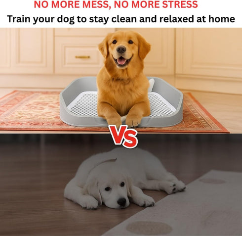 Generic 21.6" 17.7" Dog Training Pad Tray Reusable Indoor Puppy Potty Tray, Easy to Clean Pee Pad Holder, x