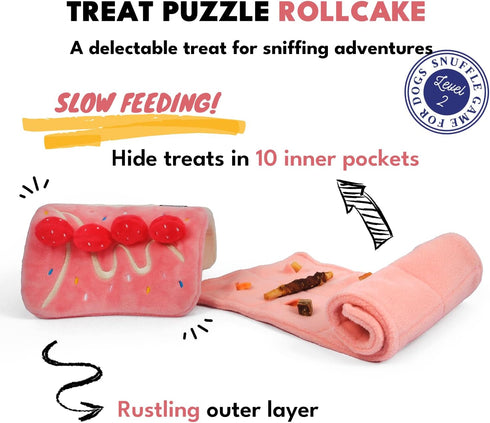 Dog Enrichment Toys, Puzzle Toys, Interactive Birthday Cake Toys for Boredom and Stimulating, Slow Feeding Crinkle Gift