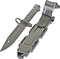 Rubber Knife Training Airsoft Dummy Plastic Dagger with Sheath for Halloween Martial Arts Cosplay